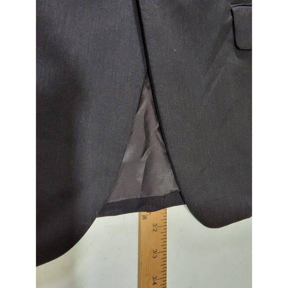 Pronto Uomo Men's Black Wool 2-Button Blazer Sport Coat Suit Jacket - 44R - Picture 7 of 10